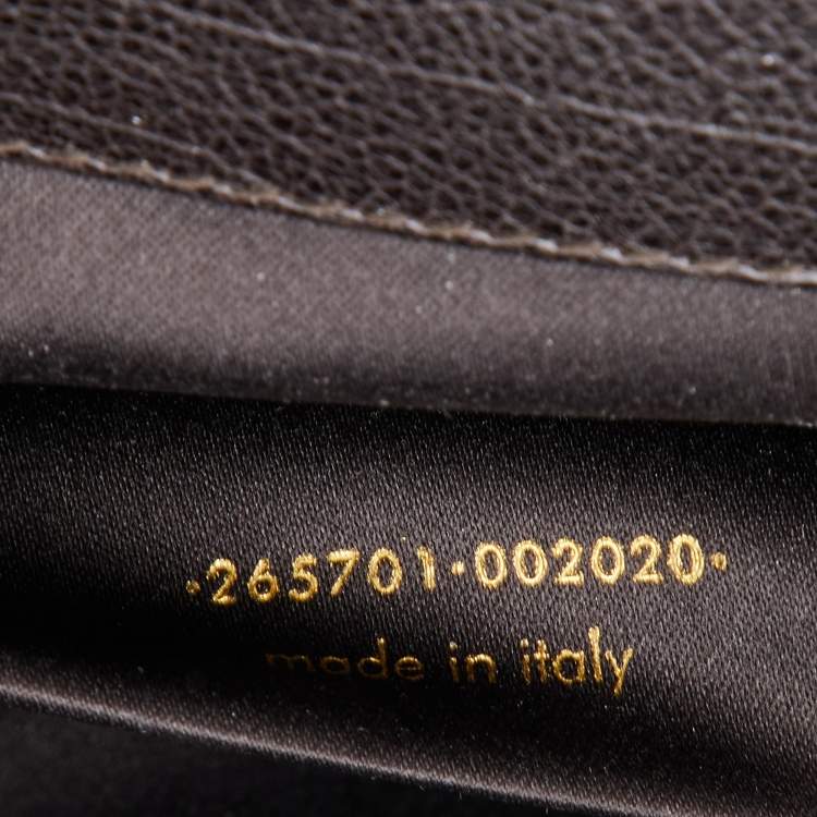 Pre Owned Yves Saint Laurent Brown Coated Fabric and Leather Belle De Jour Flap Clutch
