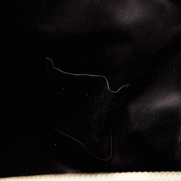 Pre Owned Yves Saint Laurent Off-White Leather Oversized Muse Bag
