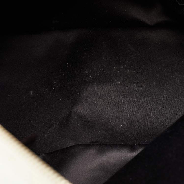 Pre Owned Yves Saint Laurent Off-White Leather Oversized Muse Bag