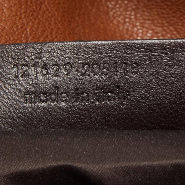 Pre Owned Yves Saint Laurent Brown Leather Pleated Hobo