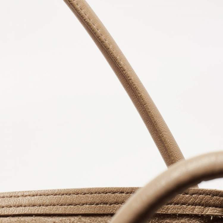 Pre Owned Yves Saint Laurent Beige Leather Lucky Chyc Tote