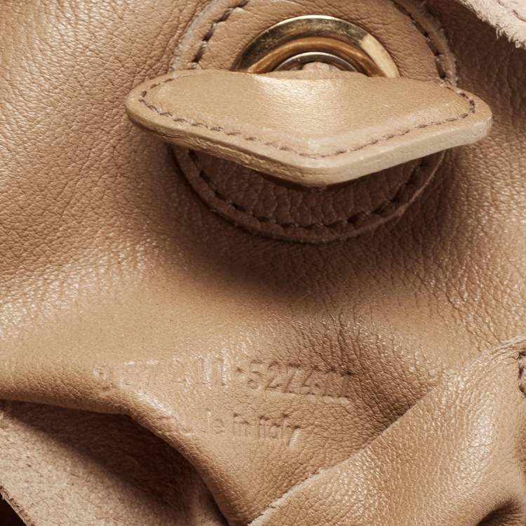 Pre Owned Yves Saint Laurent Beige Leather Lucky Chyc Tote
