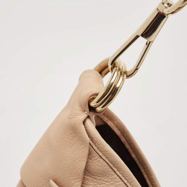 Pre Owned Yves Saint Laurent Beige Leather Small St Tropez Hobo