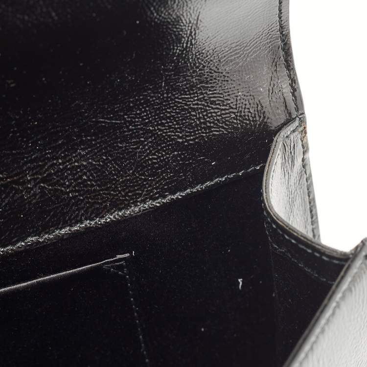 Pre Owned Yves Saint Laurent Black Patent Leather Belle De Jour Clutch