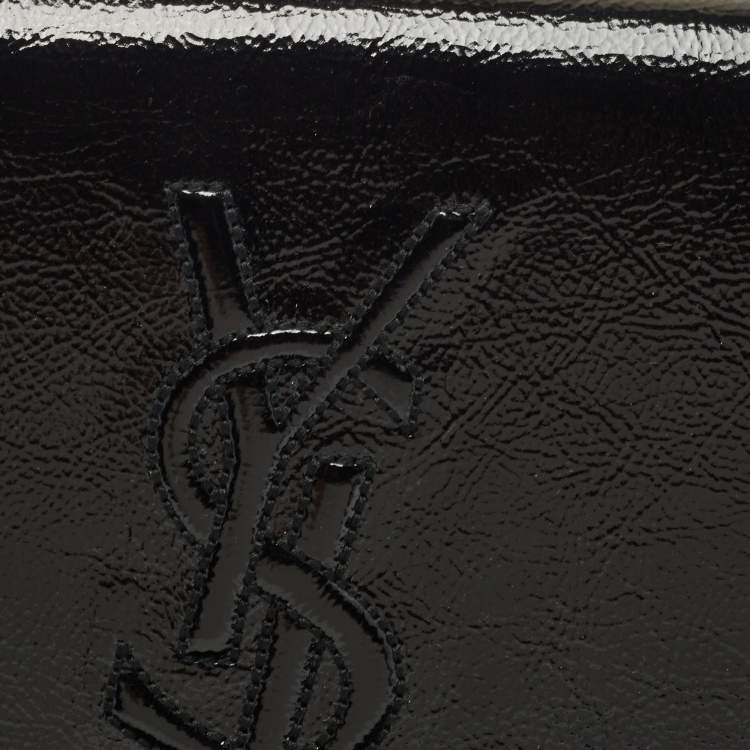 Pre Owned Yves Saint Laurent Black Patent Leather Belle De Jour Clutch