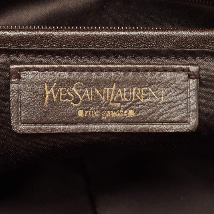 Pre Owned Yves Saint Laurent Tan Leather Muse Bowler Bag