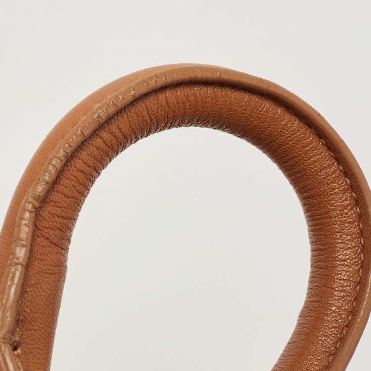 Pre Owned Yves Saint Laurent Tan Leather Muse Bowler Bag
