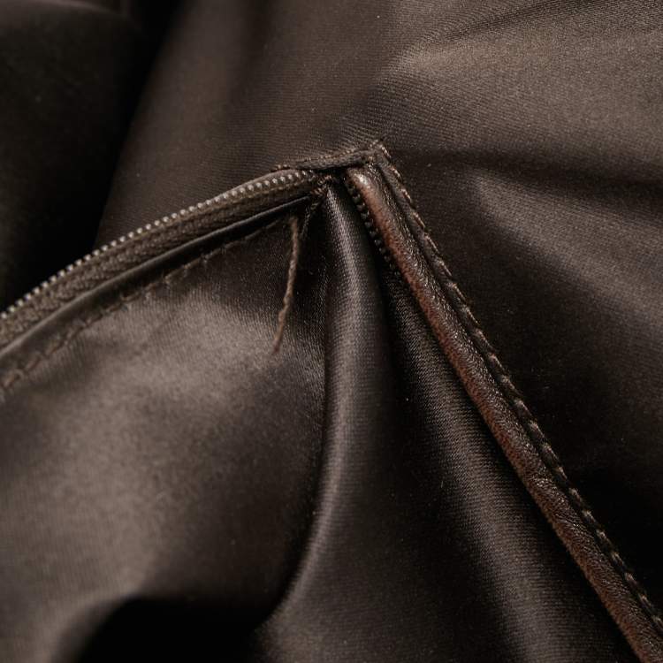 Pre Owned Yves Saint Laurent Dark Green Leather Oversized Muse Bag