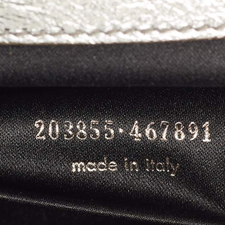 Pre Owned Yves Saint Laurent Silver Leather Belle De Jour Flap Clutch