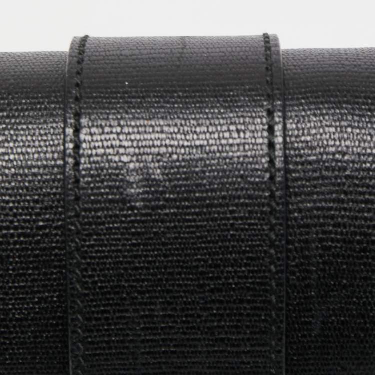 Pre Owned Yves Saint Laurent Black Leather Medium Chyc Flap Bag