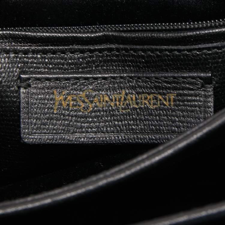 Pre Owned Yves Saint Laurent Black Leather Medium Chyc Flap Bag