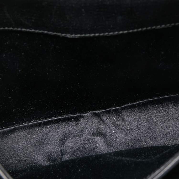 Pre Owned Yves Saint Laurent Black Leather Medium Chyc Flap Bag