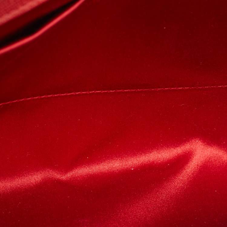 Pre Owned Yves Saint Laurent Red Leather Y-Ligne Clutch
