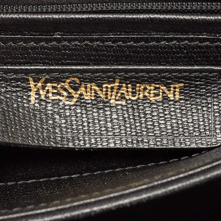 Pre Owned Yves Saint Laurent Black Leather Large Chyc Flap Shoulder Bag