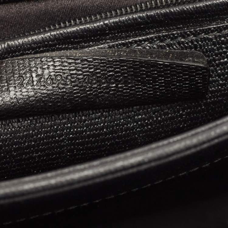 Pre Owned Yves Saint Laurent Black Leather Large Chyc Flap Shoulder Bag