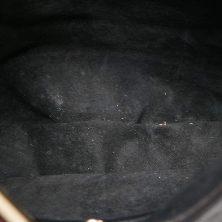 Pre Owned Yves Saint Laurent Black Leather and Calfhair Small St Tropez Hobo
