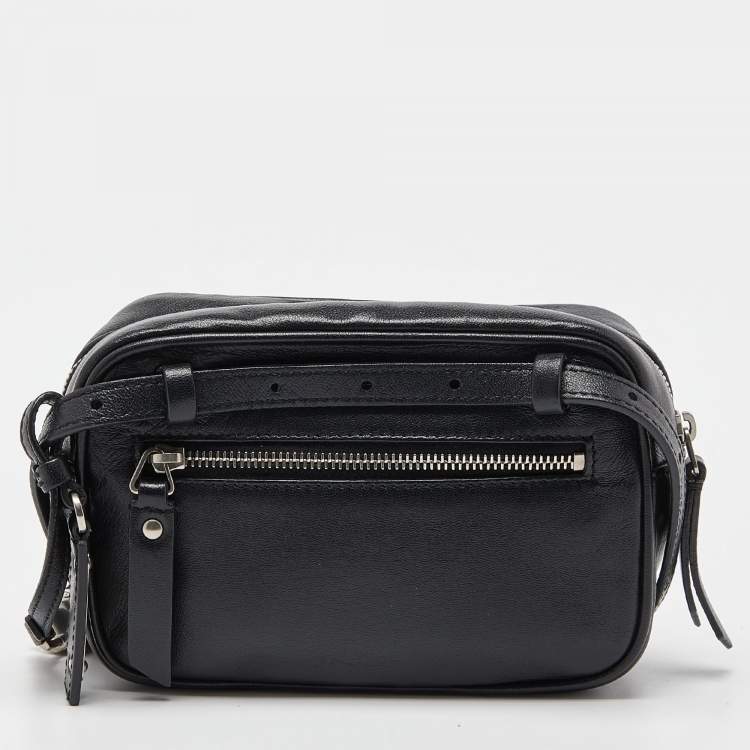 Pre Owned Saint Laurent Black Leather Loulou Belt Bag