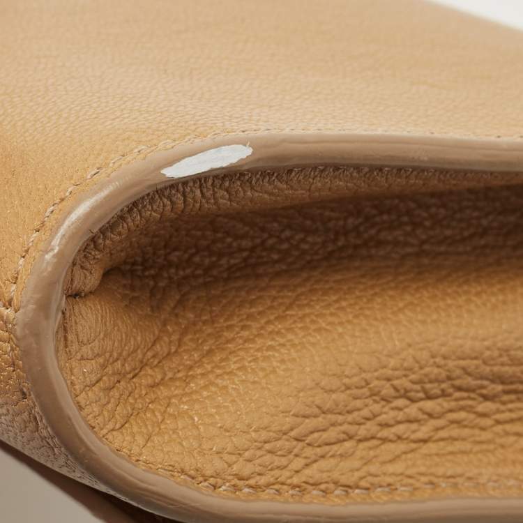 Pre Owned Yves Saint Laurent Beige Leather Belle De Jour Clutch