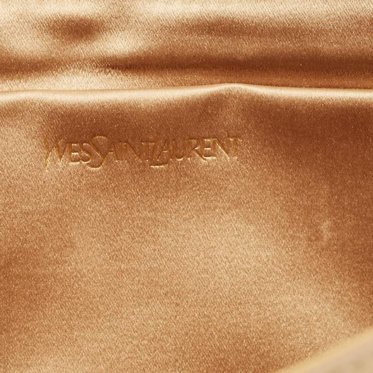 Pre Owned Yves Saint Laurent Beige Leather Belle De Jour Clutch