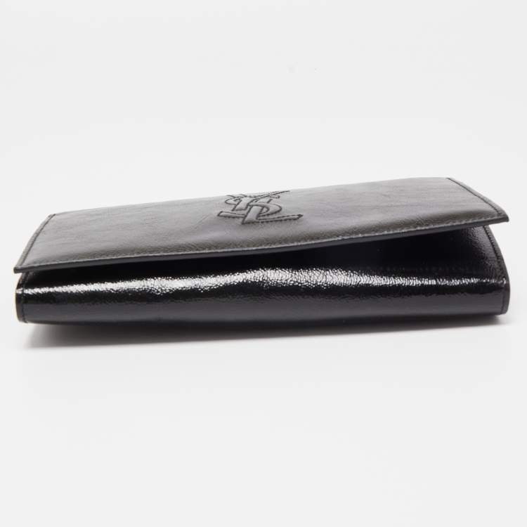 مملوكة مسبقًا Yves Saint Laurent Black Patent Leather Belle De Jour Wallet on Chain