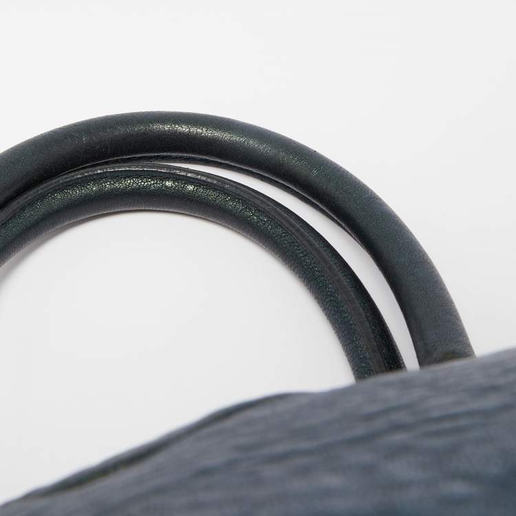 Pre Owned Yves Saint Laurent Metallic Green Leather Medium Easy Y Bag