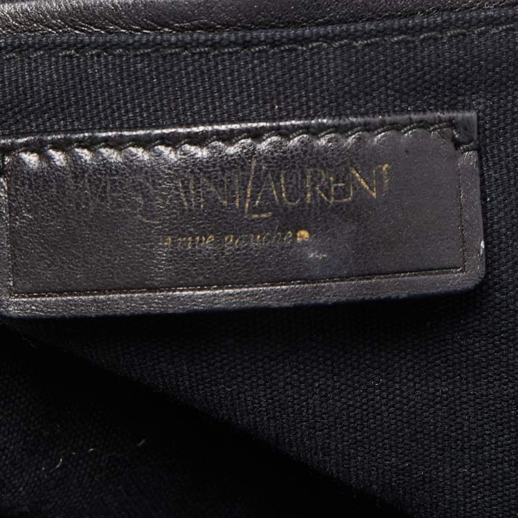 Pre Owned Yves Saint Laurent Metallic Green Leather Medium Easy Y Bag