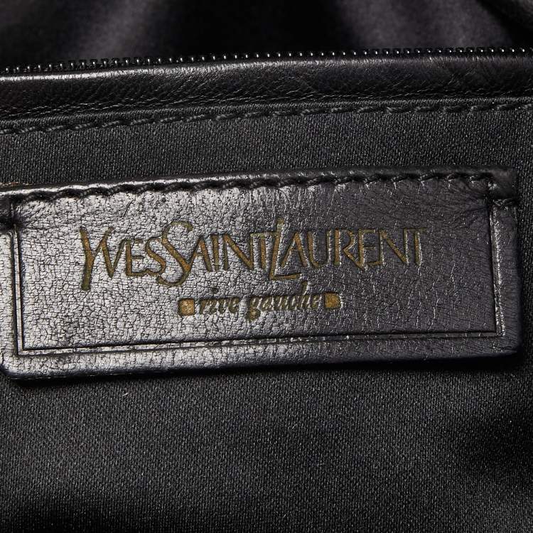 Pre Owned Yves Saint Laurent Metallic Brown Leather La Boheme Hobo