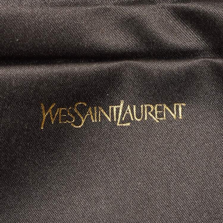 Pre Owned Yves Saint Laurent Metallic Leather Belle De Jour Flap Clutch