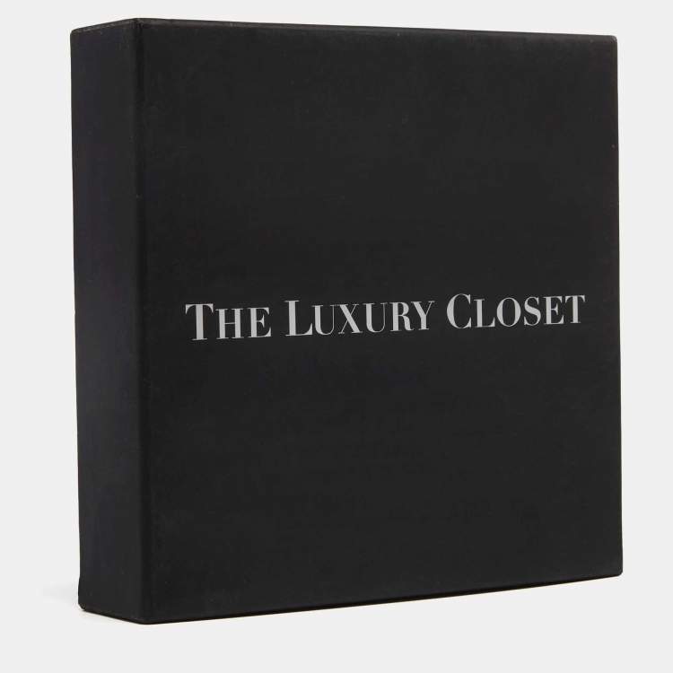 Pre Owned Saint Laurent Burgundy Leather Flap Wallet