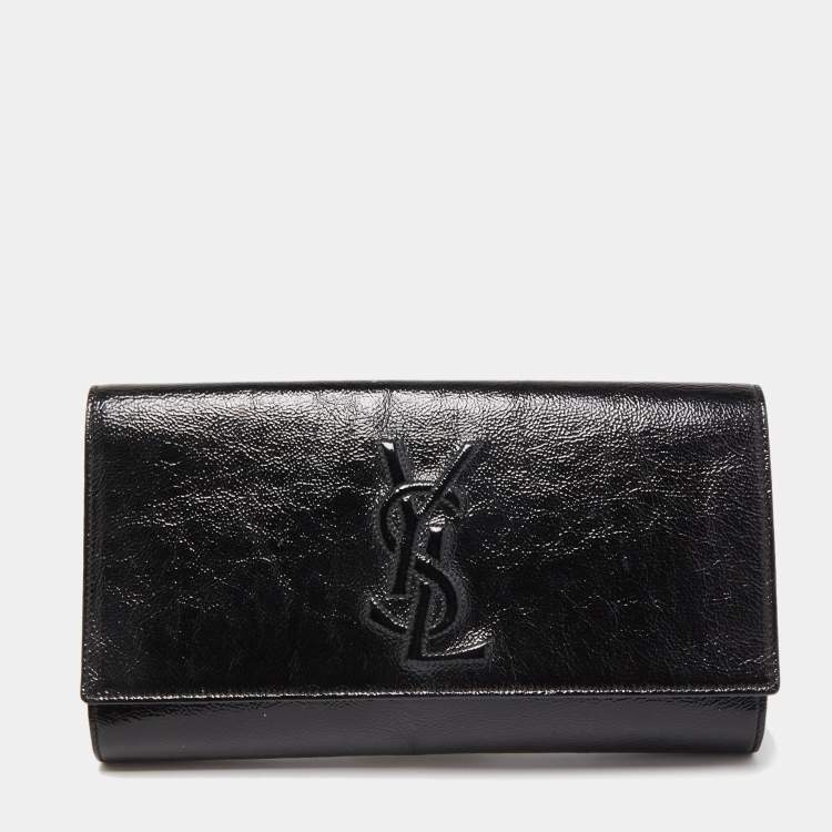 YSL Yves Saint Laurent black patent leather large belle du jour