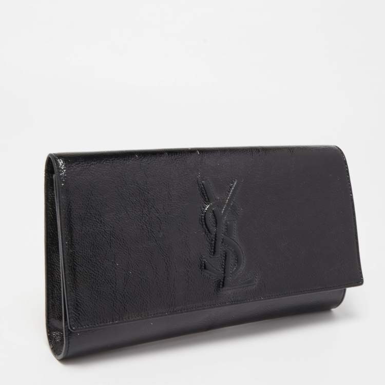 Pre Owned Yves Saint Laurent Black Leather Belle De Jour Clutch