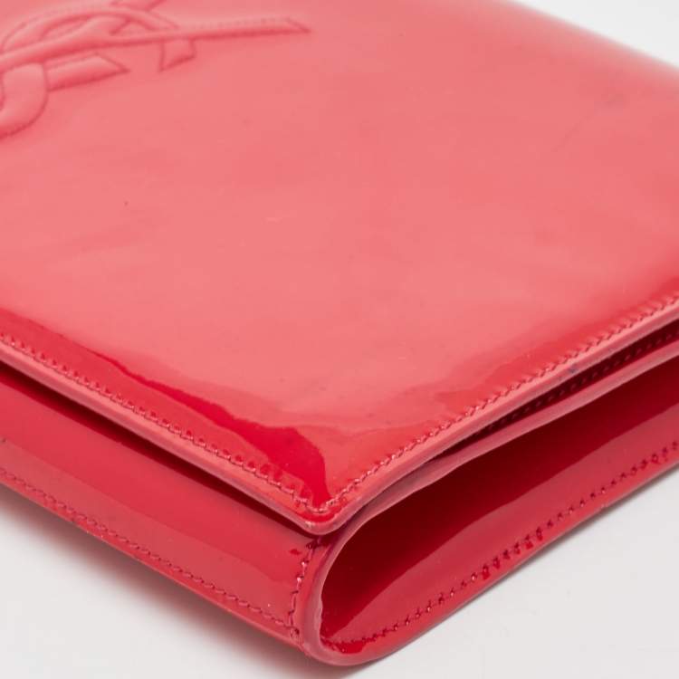 Pre Owned Yves Saint Laurent Red Patent Leather Belle De Jour Clutch