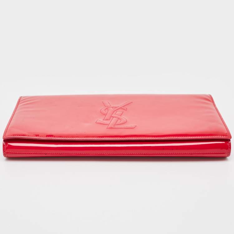 Pre Owned Yves Saint Laurent Red Patent Leather Belle De Jour Clutch