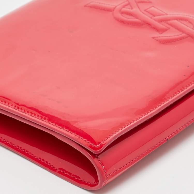 Pre Owned Yves Saint Laurent Red Patent Leather Belle De Jour Clutch