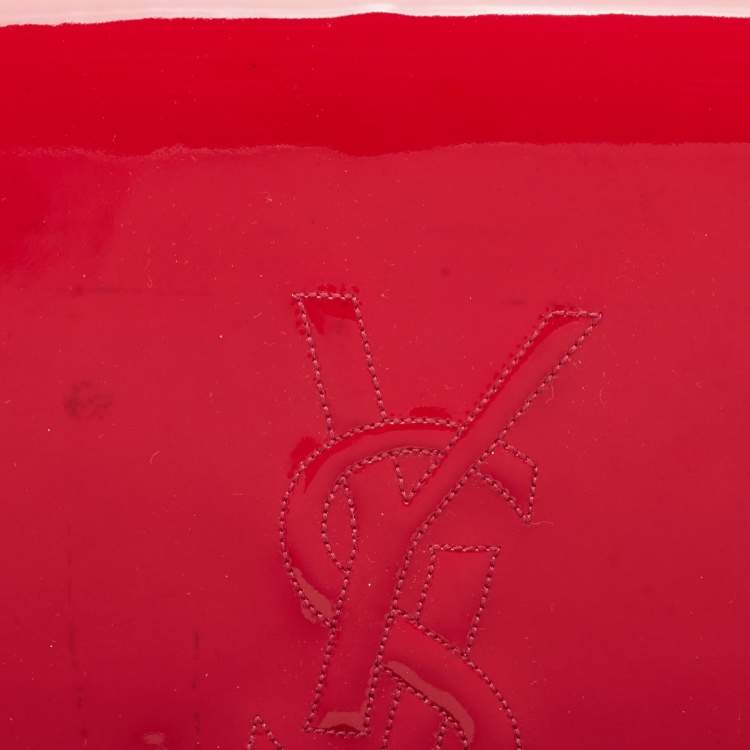 Pre Owned Yves Saint Laurent Red Patent Leather Belle De Jour Clutch
