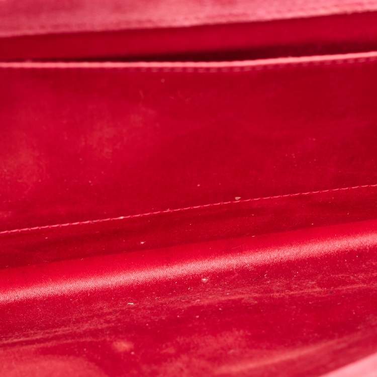 Pre Owned Yves Saint Laurent Red Patent Leather Belle De Jour Clutch