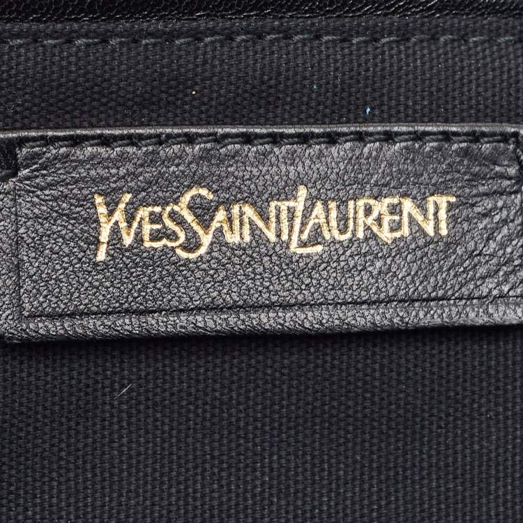 Pre Owned Yves Saint Laurent Blue Leather Large Downtown Tote