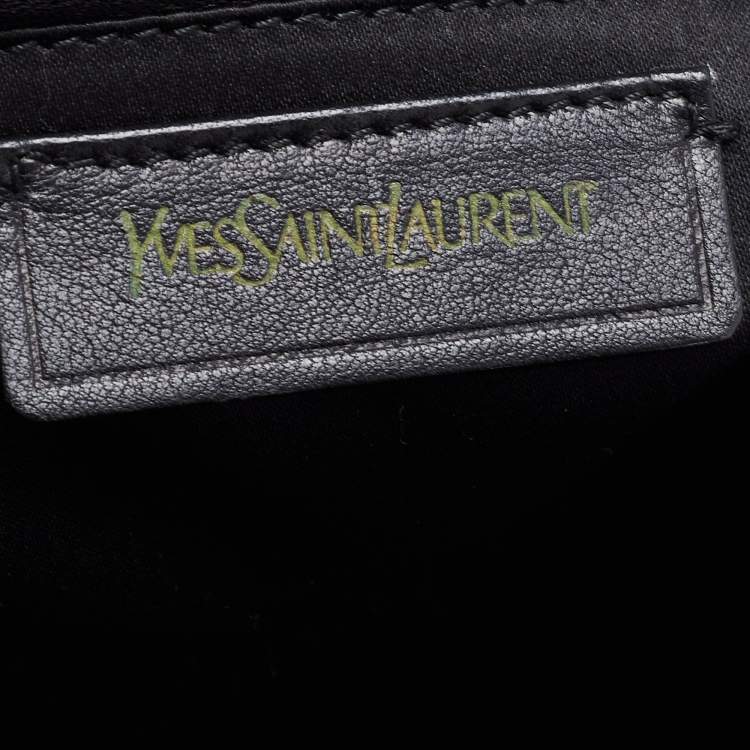 Pre Owned Yves Saint Laurent Purple Leather Easy Y Satchel