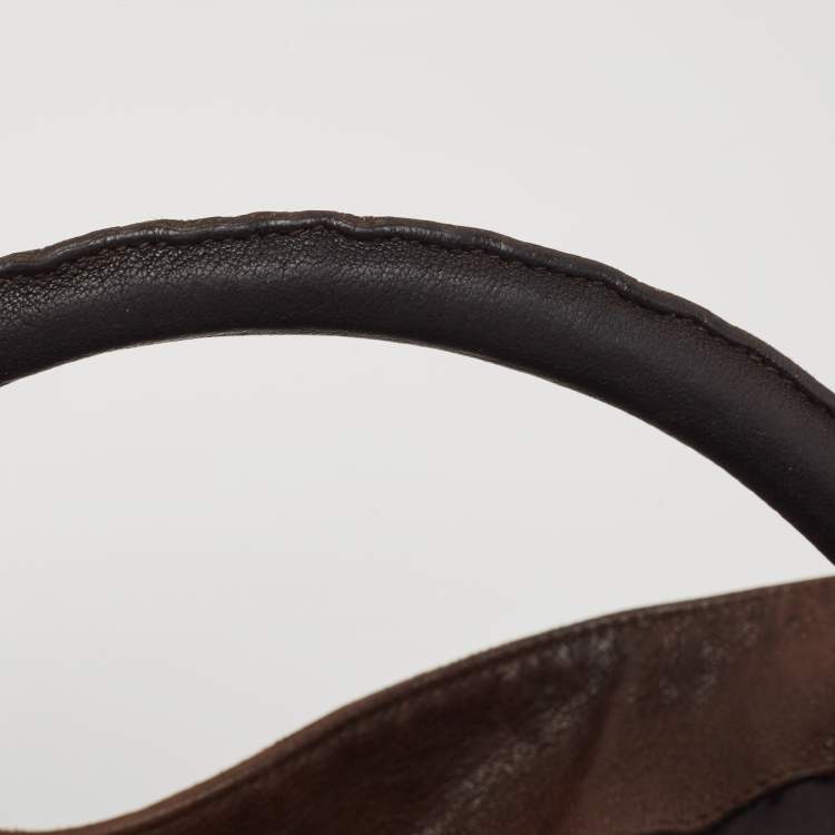 Pre Owned Yves Saint Laurent Brown Leather Roady Hobo