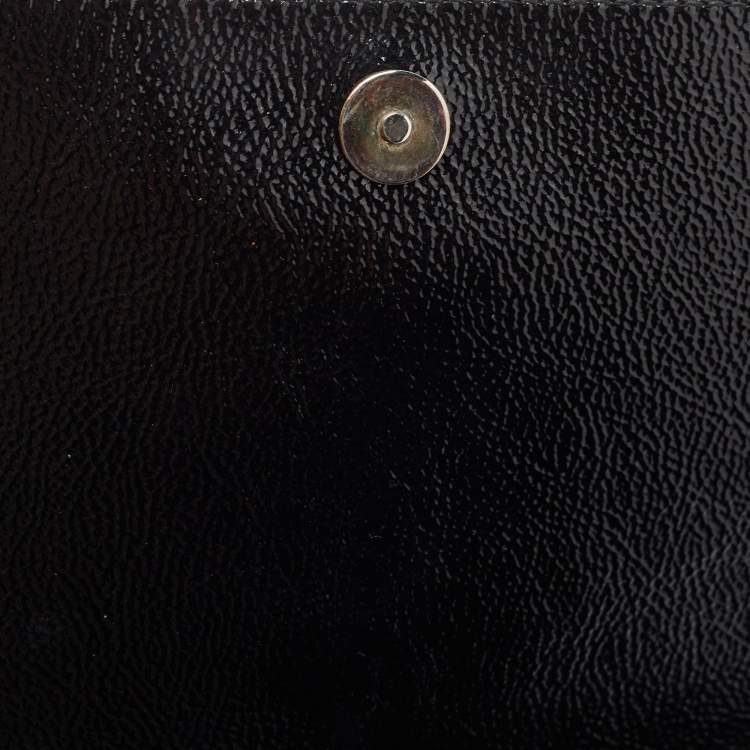 Pre Owned Yves Saint Laurent Black Patent Leather Belle De Jour Flap Clutch
