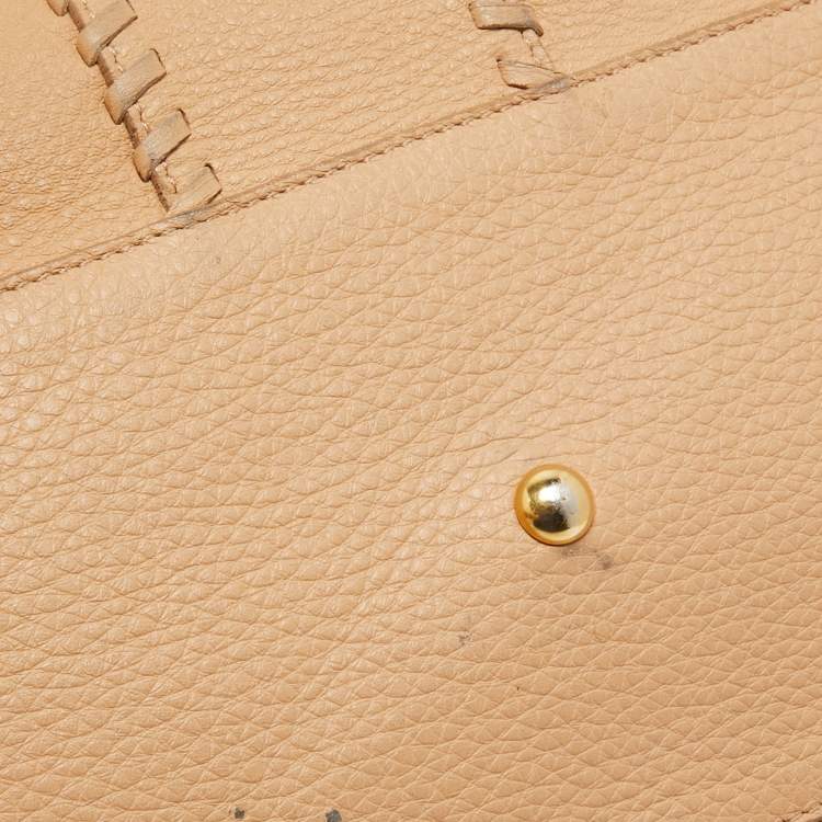Pre Owned Yves Saint Laurent Dark Brown/Tan Leather Neo Reversible Tote