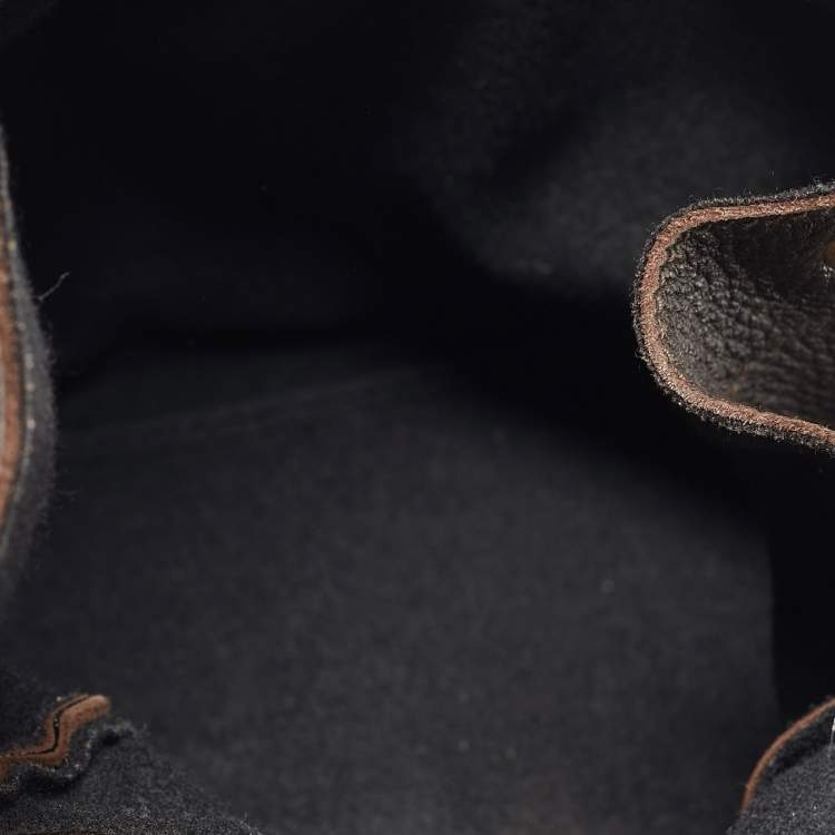 Pre Owned Yves Saint Laurent Choco Brown Leather Overseas Bucket Bag