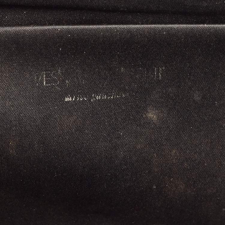 Pre Owned Yves Saint Laurent Silver Leather Belle De Jour Flap Clutch