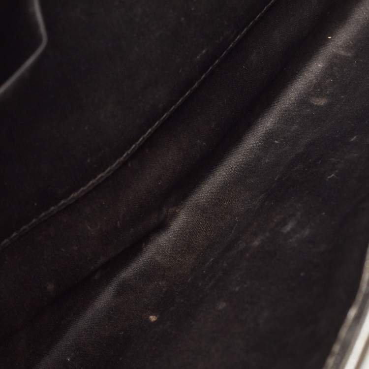 Pre Owned Yves Saint Laurent Silver Leather Belle De Jour Flap Clutch