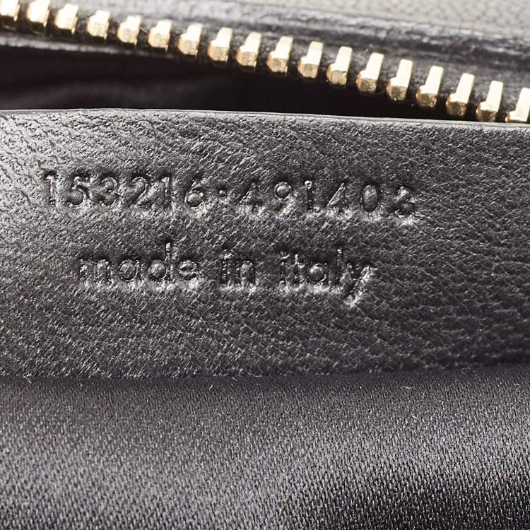 Pre Owned Yves Saint Laurent Black/Brown Leopard Print Calf Hair Hobo