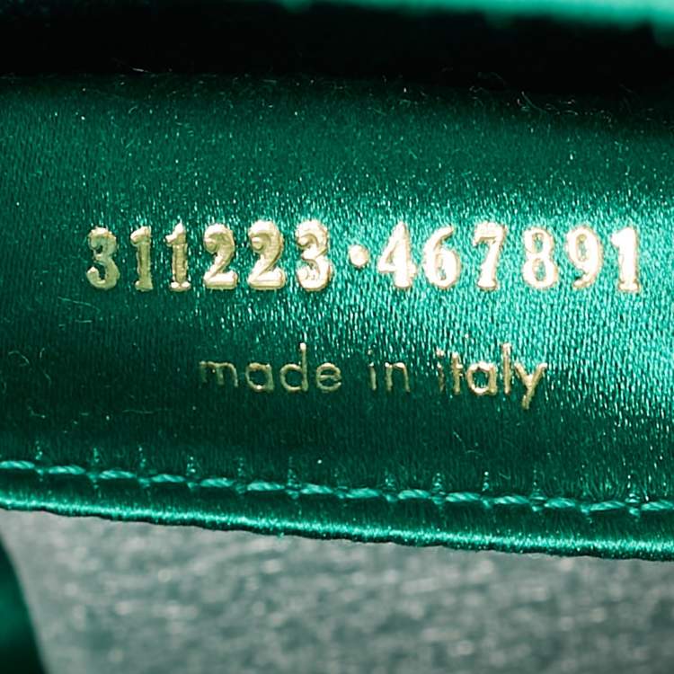 Pre Owned Yves Saint Laurent Green Patent Leather Belle De Jour Flap Clutch