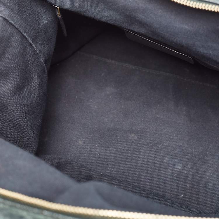 Pre Owned Yves Saint Laurent Metallic Green Leather Medium Easy Y Bag