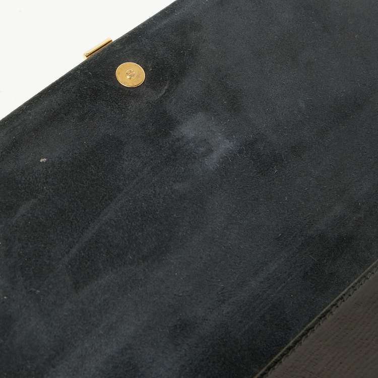 Pre Owned Yves Saint Laurent Black Patent Leather Y Ligne Clutch