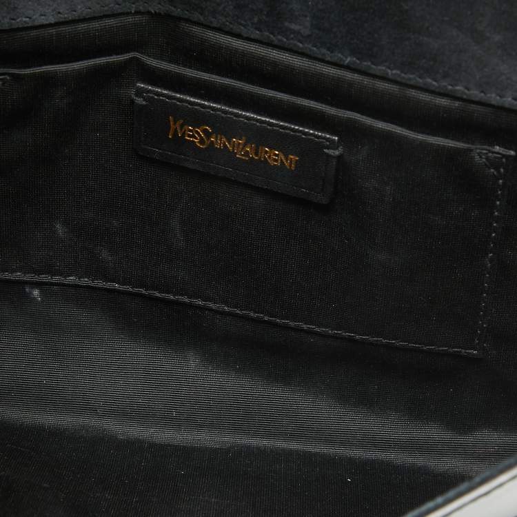 Pre Owned Yves Saint Laurent Black Patent Leather Y Ligne Clutch
