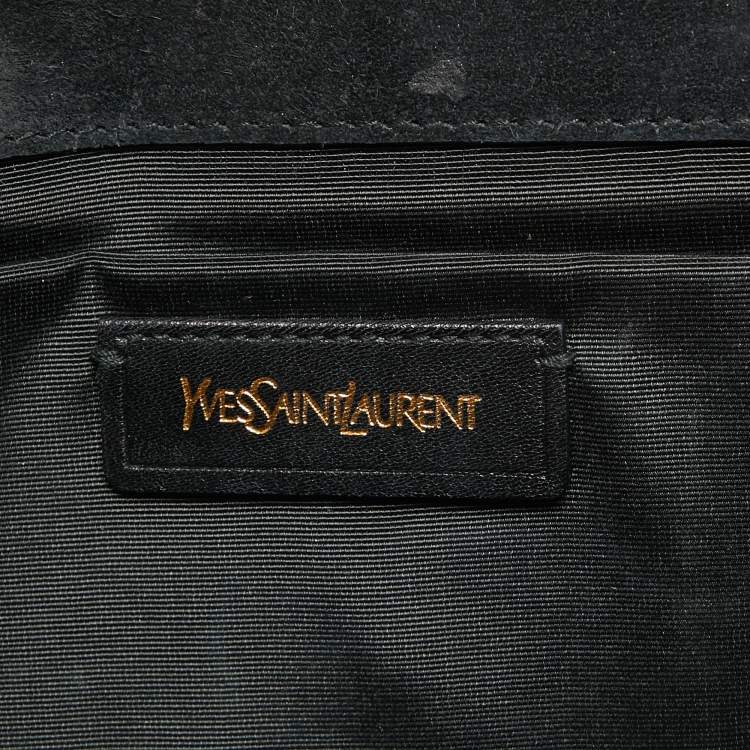 Pre Owned Yves Saint Laurent Black Patent Leather Y Ligne Clutch